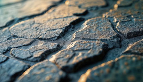 Cracked Stone Surface Close-Up — Free Texture Image with Dramatic Side Lighting