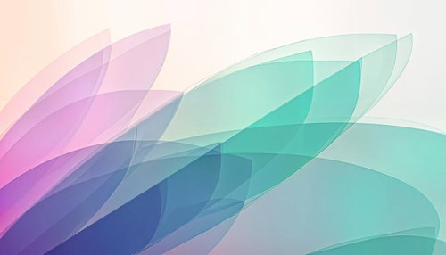 パステルカラーの葉が重なるテクスチャー