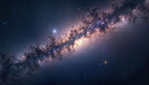 宇宙に広がる天の川と満天の星