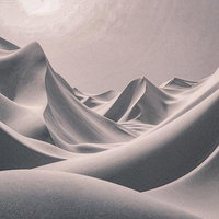 砂漠風の抽象的な3DCG地形の写真