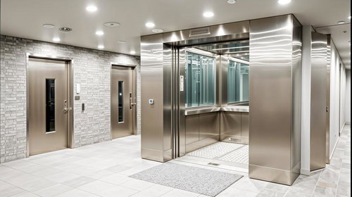 清潔感あふれるマンションのエレベーター周り