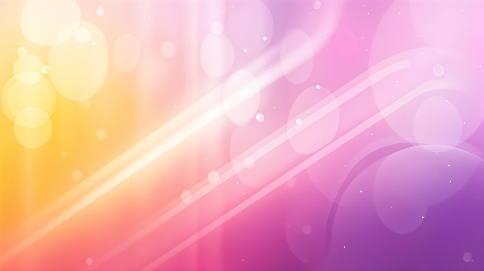 オレンジからピンクのグラデーションに光線が流れる抽象エフェクト