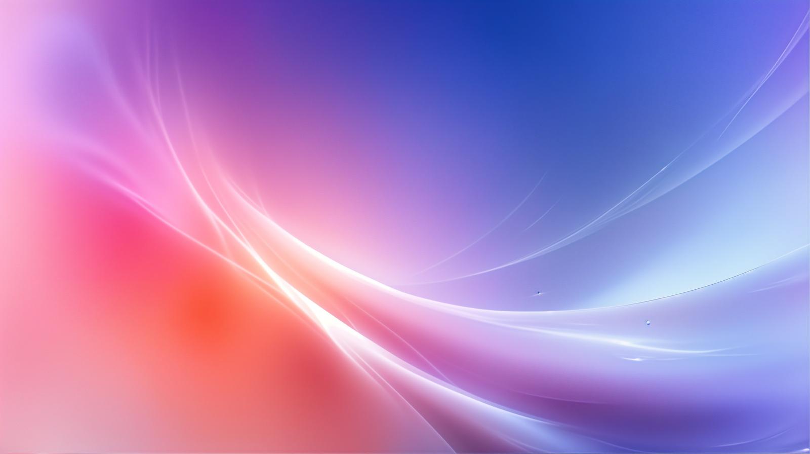 ピンクから青紫のグラデーションに白い光のウェーブが流れる抽象画像