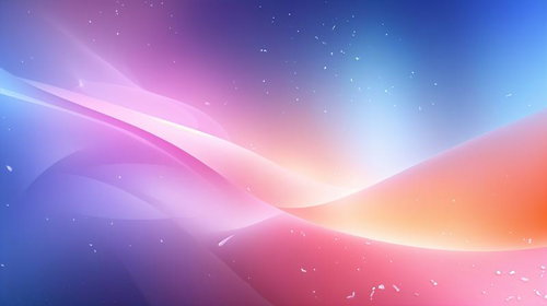 パステル色のグラデーションとウェーブ