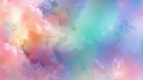 パステルカラーが滲み合うカラフルグラデーション