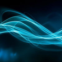滑らかな光彩が波打つウェーブのAI画像