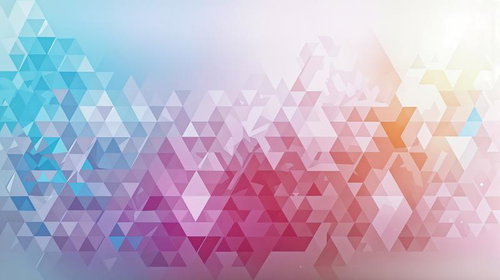 ブルーからピンクへ変化する三角形の抽象的パターン