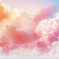 カラフルなグラデーションの積雲の写真
