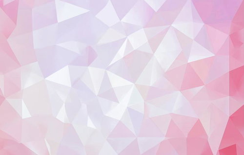 優しいピンクの三角形が織りなすジオメトリックデザイン背景