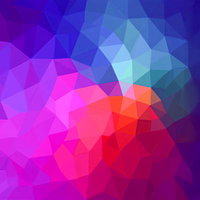 ダイナミックな色彩の変化と鮮やかなポリゴン調背景の写真
