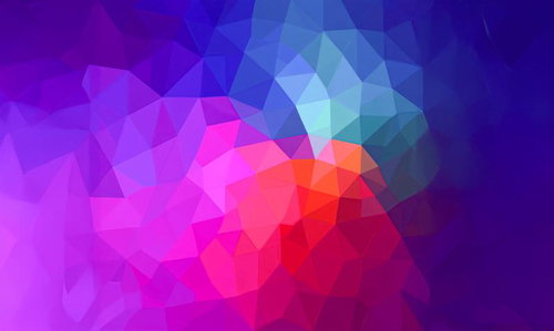 ダイナミックな色彩の変化と鮮やかなポリゴン調背景