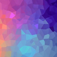 ピンクから青へグラデーションする幾何学模様のアートのAI画像