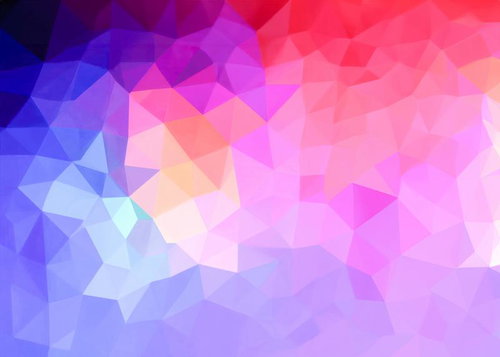 青からピンクへ色が遷移するジオメトリック幾何学模様