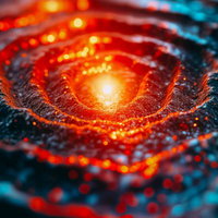 光が渦巻く召喚陣のエフェクトのAI画像