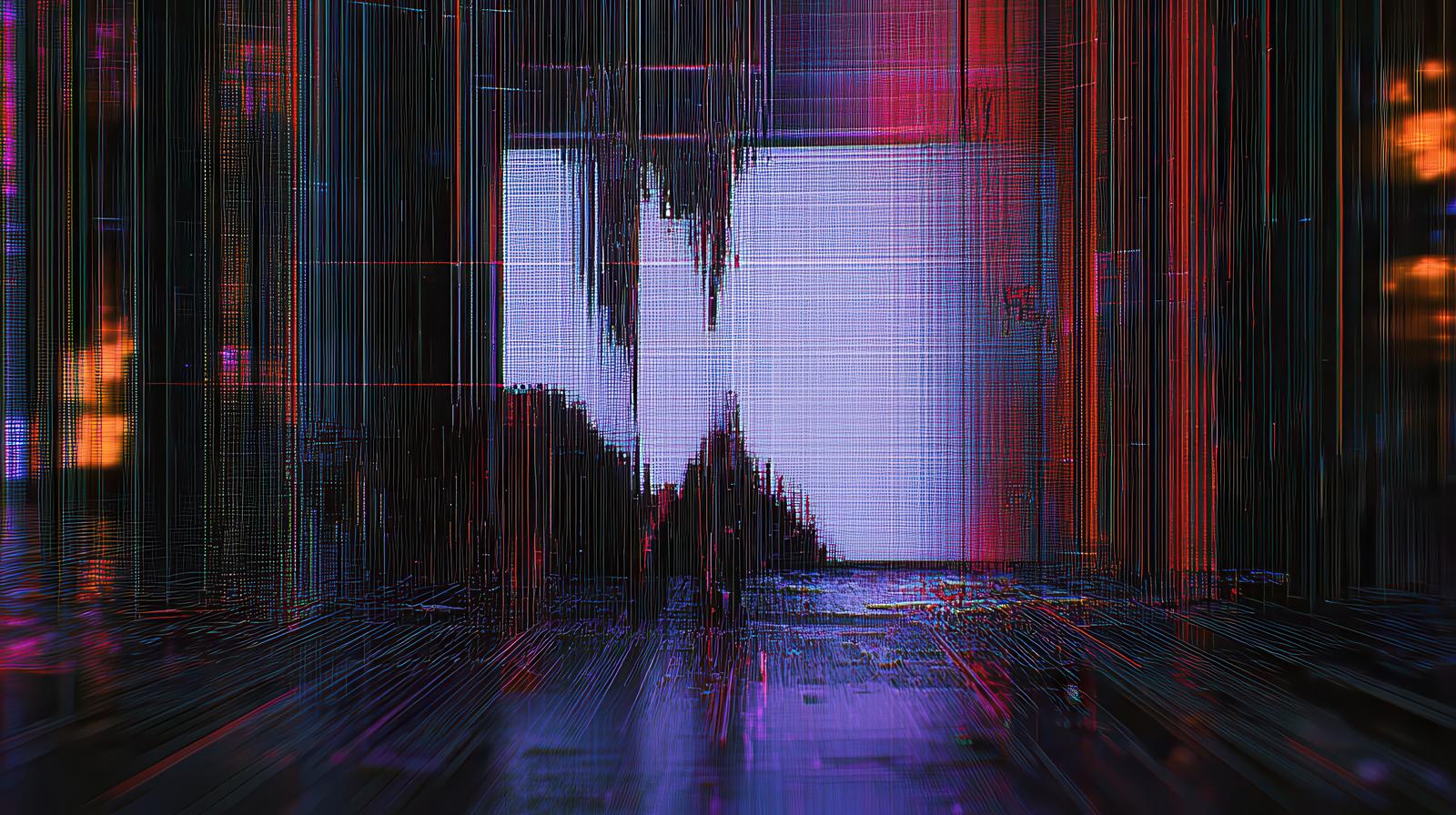 4色の布地が左から順番に重なって並べられている