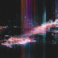 データが駆け巡るサイバー空間の可視化イメージの写真