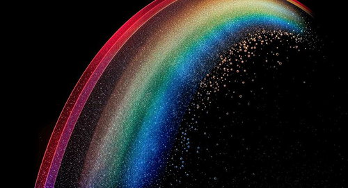 粒子で描いた七色のレインボー