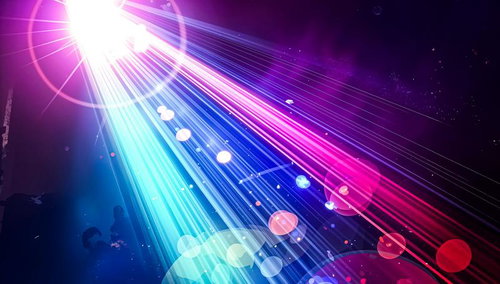 テクノロジーテーマの近未来的なネオン光線デザイン背景