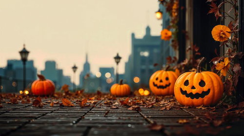 徘徊するジャックランタン（ハロウィン）