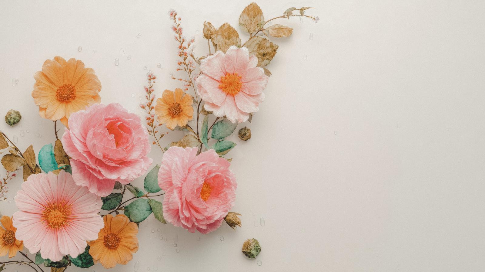 バラとガーベラのフラワーアレンジメント