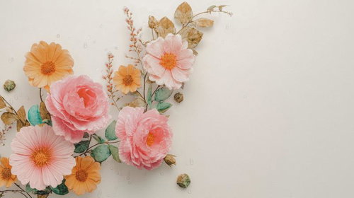 水滴をまとったナチュラルフラワーアート