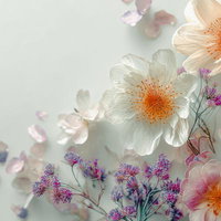 花びらの重なりと立体感が魅せる花飾りの写真