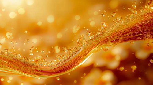 無数の気泡が宙を舞うように浮かび上がる様子