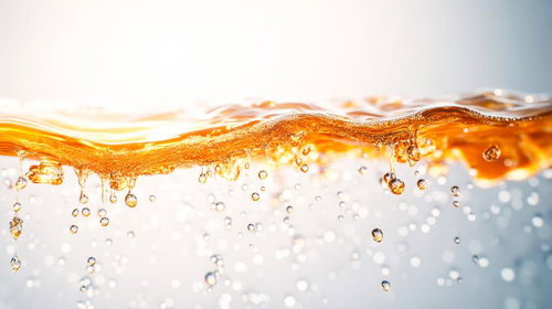 二層になった混ざり合わない液体