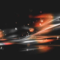 炎のように揺らめく光の流線と煌めき、加速する光の軌跡の写真