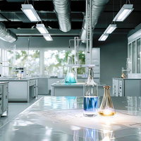 緻密な実験が行われる近未来の研究施設内の実験室の写真