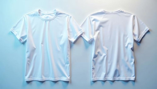 白い無地Tシャツの前面と背面