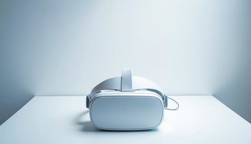 白いVRヘッドセットの正面