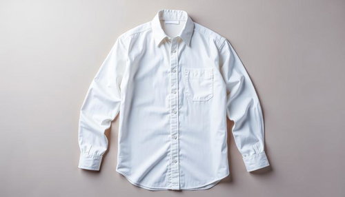 白い長袖シャツの俯瞰