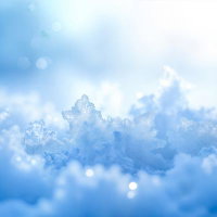 氷の結晶と光のボケのAI画像