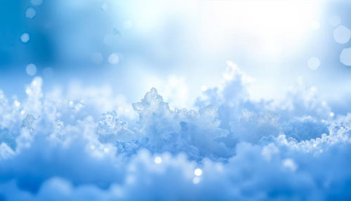 氷の結晶と光のボケ
