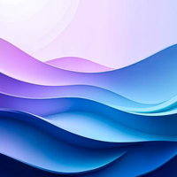 青と紫のグラデーションが重なる波形の背景のAI画像