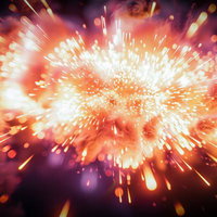 白く輝く光が放射する大爆発の一瞬 テクノロジーエネルギーフラッシュの写真