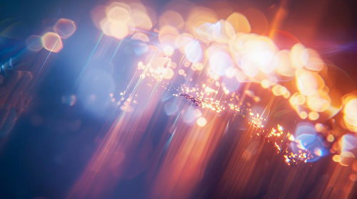 光の粒が降るきらめくラインの輝き｜グラデーション効果の光