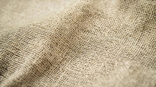 麻布の粗い織り目と自然な繊維テクスチャ