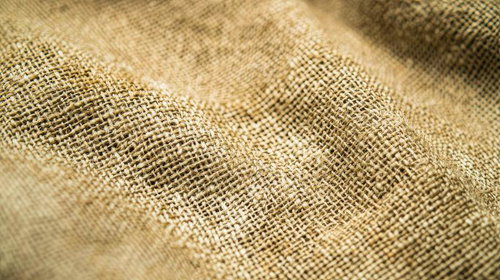 麻布の織り目が近くに見えるテクスチャ