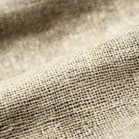ベージュ系麻布の粗い織り目テクスチャのAI画像