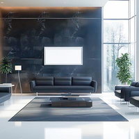 洗練されたモノトーンデザインのホテルラウンジエントランスの写真