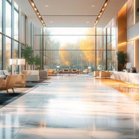 秋色に染まる広々としたホテルエントランスの優雅な時間の写真