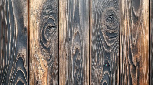 焼杉仕上げの木目テクスチャー