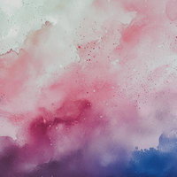 ピンクと紫に滲む水彩のにじみ、パステルカラーのグラデーション背景の写真