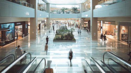 広い商業施設（デパート）のオープンスペース