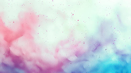 ピンクと水色が滲んだ水彩のテクスチャー背景