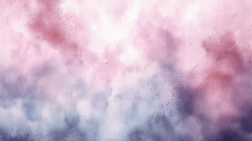 ピンク紫に滲む絵の具のテクスチャー、水彩にじみの抽象背景