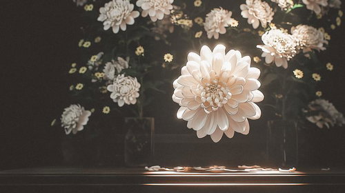 白色の供花風の菊 葬儀・通夜・お悔やみ向けの仏花