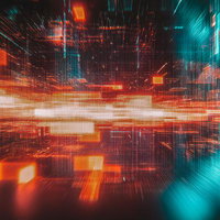 仮想空間に広がる色彩の情報コリドーの写真